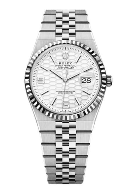 Rolex Land-Dweller 127234 in white Rolesor