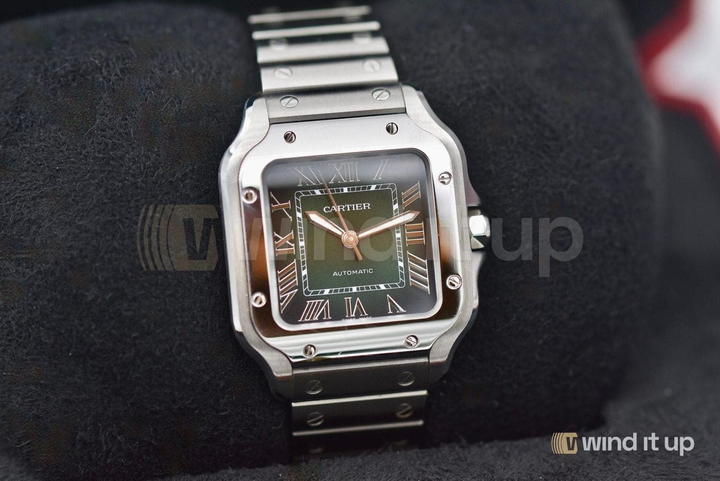 Santos de Cartier WSSA0061 green dial — from our stock